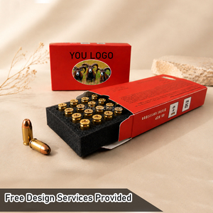 Boîte de munitions en carton personnalisée de haute qualité, imprimée, pour calibres 9 mm, .223, .222, .300, emballage en papier avec estampage - Product Image 1