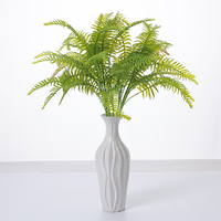 Plante de fleur artificielle populaire feuilles de fougère en plastique Spray d'herbe perse pour fleur décorative