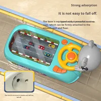 Console de jeu éducative pour enfants : Simulation de course et d'aventure avec volant de bureau durable pour une compétition ludique
