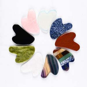 Naturstein Guasha Gesichts pflege Hautpflege Massage gerät Benutzer definiertes Logo Jade Gus Sha Set Großhandel Gesicht Anti-Aging Rosenquarz <span class=keywords><strong>Gua</strong></span> Sha Tools - Product Image 5