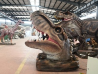 Siège de dinosaure interactif géant personnalisable fait main pour extérieur, idéal pour la décoration de parcs, les accessoires photo et les centres commerciaux
