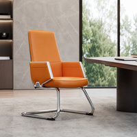 Chaise de bureau de direction en cuir de luxe, ergonomique, à cantilever, pour salle de réunion