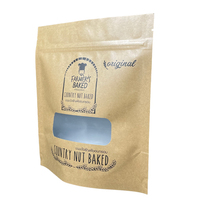 Sac kraft marron biodégradable imprimé personnalisé pochette debout avec fermeture éclair sac kraft étanche à fermeture éclair pour la nourriture