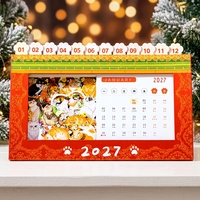 Calendrier de bureau 2027 personnalisé, impression couleur intégrale, fabrication directe, petites séries, faible MOQ, calendrier publicitaire de bureau