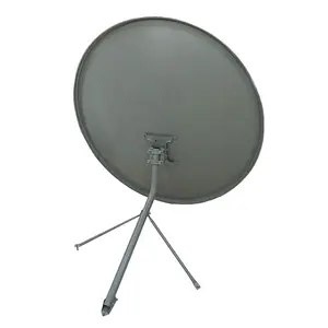 4 Feet Strong Signals Received Solid Dish C/KU Band 1.2m 120cm Satellite Dish Antenna With Pole Mount
