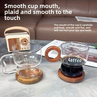 Ventes en gros d'usine de tasses en verre fabriquées en verre borosilicate de haute qualité résistant à la chaleur, adaptées pour le café et les jus de fruits