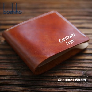 Luxuriöses Italienisches Herren-Portemonnaie aus Echtleder nach Maß, kurzer offener Verschluss, RFID-Funktion, pflanzlich gegerbtes Leder - Product Image 1