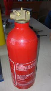 طفاية حريق محمولة صغيرة من الألومنيوم بوزن 1 كجم للمركبات تستخدم في السيارات - Product Image 6