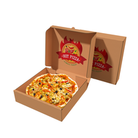 Caja de Pizza de Lujo Corrugada Personalizada con Logotipo, para Comida para Llevar, de Calidad Alimentaria, Venta al Por Mayor