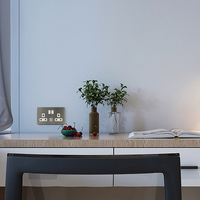 Prise murale électrique double pôle 20W OEM UK avec interrupteur et ports USB, prise universelle avec interrupteur