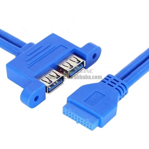 底盘外部延长线耳锁Usb3.0前后面板线19针20针至<span class=keywords><strong>2</strong></span>端口Diy - Product Image 4