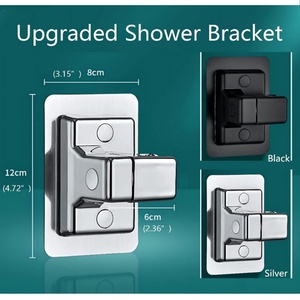 Bathroom Adjustable Strong Adhesive Mount <b>Bracket</b>, Waterproof Universal Shower Head Holder, No Drilling Wall <b>Bracket</b> - Product Image 2