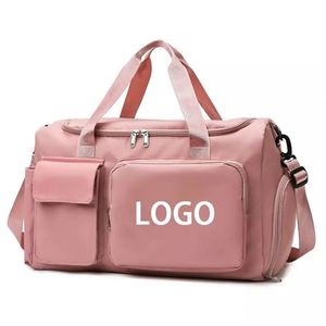 Travel Outdoor Travel <b>Bags</b> Custom Logo Waterproof Sports Gym <b>Bag</b> for Women Yoga Pink Duffel <b>Overnight</b> <b>Bag</b> - Product Image 2