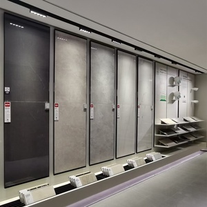 カスタムプルプッシュ回転フローリングフレーム寄木細工ラミネートフロアオークスタンドショールームスライディング木製フローリングディスプレイラック - Product Image 3