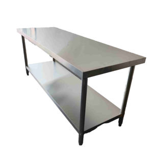 Commercial Kitchen Stainless Steel Work Table with Bottom Shelf Easy Setup Easy Cleaning - Product Image 1