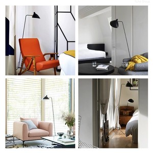 Lámpara de Pie LED de Hierro de Altura Ajustable de Estilo Nórdico Moderno con Base E27, Diseño Creativo para Sala de Estar y Dormitorio - Product Image 3