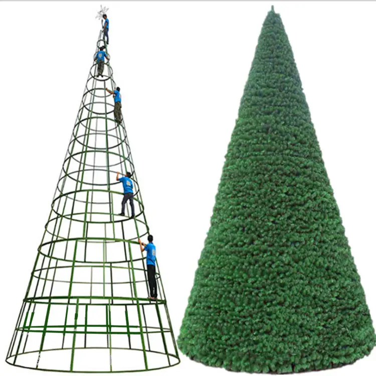 Large Christmas tree ordinary tree hanging branches wholesale manufacturers green simulation needle branch frame