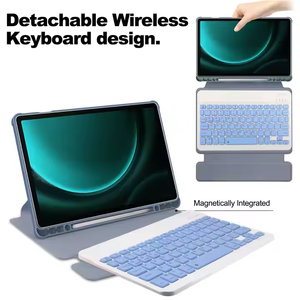 Funda Magnética de Cuero con Teclado Inalámbrico Desmontable para Tablet Samsung Galaxy Tab A11 <span class=keywords><strong>A9</strong></span> Plus de 11 Pulgadas - Product Image 5
