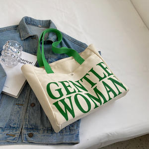 Sac fourre-tout en toile personnalisé avec logo, sac de shopping réutilisable pour femme, impression de logo personnalisé pour entreprise - Product Image 1