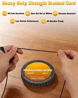 Cordon en paracorde réfléchissant 2 mm en nylon/polyester, 100 lb, micro-cordon fin tressé pour la fabrication de bracelets, le bricolage, le camping et les carillons éoliens