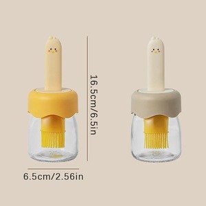 <b>Silicone</b> Brush Oil Bottle Cooking BBQ Kitchen Seasoning Bottle Set Oil Brush BBQ Brush Heat-resistant BBQ Brush Outdoor BBQ <b>Tool</b> - Product Image 2