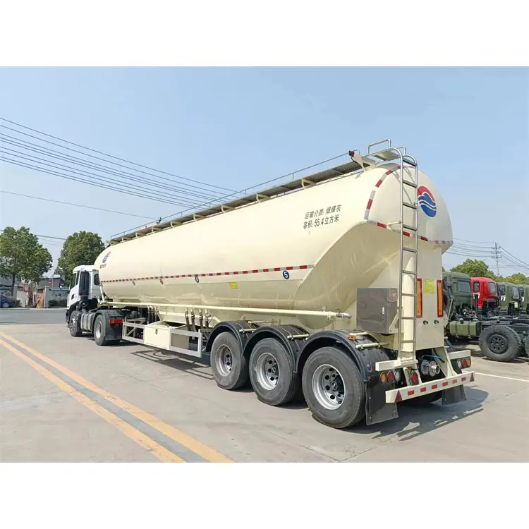 3 Axles 60 Cubic Meters Poultry Farm Chicken Bulk Feed Carrier Tanker Trailer For Sale