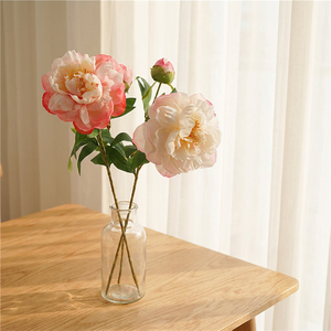 高品质手工丝绸人造牡丹花中式客厅装饰插花拍照道具批发 - Product Image 1