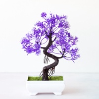 LONGSTAR Palmier Artificiel Décoratif Bonsaï avec Pot, Plantes Artificielles pour la Décoration Intérieure de Table