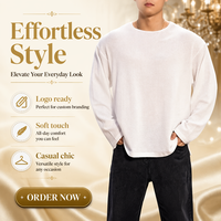 Pull-over en maille ajourée à manches longues et col rond pour homme, coupe ample, avec logo personnalisé, en polyester anti-boulochage, idéal pour l'automne, OEM, marque privée