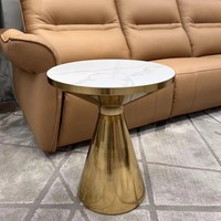 Table basse élégante et moderne, petite, ronde, imperméable, en fer, pour salon, meubles de maison, modèle Wanfeng 6608
