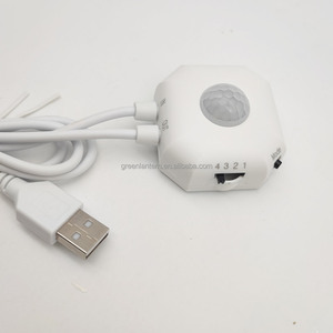 Paquete de 3 Luces <span class=keywords><strong>LED</strong></span> <span class=keywords><strong>con</strong></span> Sensor de Movimiento PIR para Debajo del Gabinete, <span class=keywords><strong>Enchufe</strong></span> USB, 4 Modos de Sensor de Tiempo, Barra de Luz de Aluminio, Kit de Luces para Gabinetes de <span class=keywords><strong>Cocina</strong></span> - Product Image 5