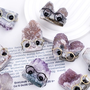 Nhà Sản Xuất Trực Tiếp Tự Nhiên Chữa Bệnh Tinh Thể Thạch Anh Tím Cụm Hedgehog <span class=keywords><strong>Mini</strong></span> Hamtaro Cho Quà Tặng - Product Image 1