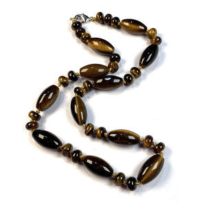 Vente <span class=keywords><strong>Bien</strong></span> En Gros Pas Cher Riz Colliers Bijoux Collier De Pierres Précieuses avec Alliage Conclusions Rondelle Entretoise - Product Image 5