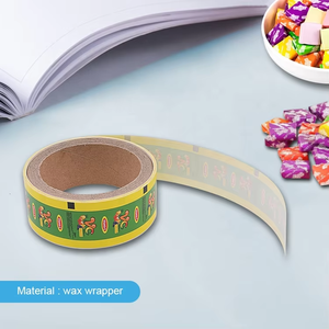 Rollo de película de aluminio para envolver papel encerado de chicle de caramelo dulce sellado en caliente personalizado - Product Image 6