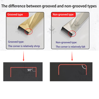 Profilé en U pour carrelage, design d'angle en acier inoxydable pour murs et plafonds de salle à manger, fabriqué à Foshan