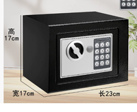 YH3687 Caja Fuerte Pequeña, Tipo Teclado Numérico, Caja de Almacenamiento Simple, Montable en Pared, Caja Fuerte para Hotel, Caja de Seguridad