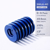 Ressort de découpe rectangulaire bleu HSWL6-40 |   Ressort de compression en acier allié, diamètre du fil 3 mm, charge légère, haute résistance à la fatigue
