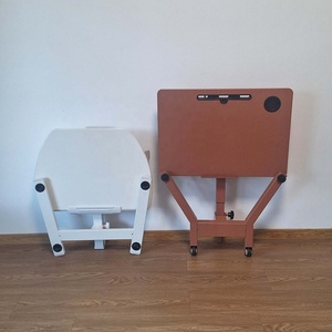 Bàn làm việc di động bằng kim loại, tiết kiệm không gian, có thể điều chỉnh độ cao, gấp gọn hoàn toàn bằng khí nén, có bánh xe - Product Image 5