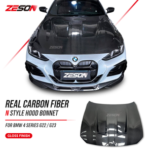 Capó Ventilado Estilo N de Fibra de Carbono Seca ZESON para <span class=keywords><strong>BMW</strong></span> Serie 4 G22 G23 G26 M440i 430i 2021+ - Product Image 1