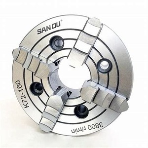 K72-160 160mm Mandrin de tour indépendant à 4 mors en acier SANOU, neuf, composants de base pour engrenages, 5'' manuel, garantie 6 mois - Product Image 1