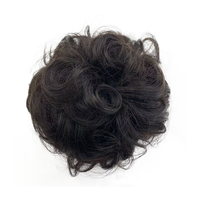 Chignon volumineux tendance avec nœuds et cordon de serrage en cheveux humains indiens Remy, style désordonné