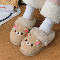 Rilakkuma coton gants femmes plaine hiver vêtements de plein air antidérapant intérieur maison chaud fourrure talon fermé livraison directe