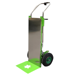 Chariot électrique à 2 roues, plateforme en acier noir, robuste, avec revêtement en poudre, chariot à main pour monter les escaliers - Product Image 3