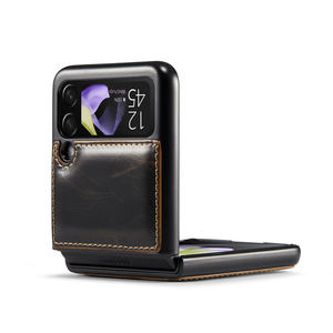 2023 Hot CaseMe plisado grano PU funda <span class=keywords><strong>de</strong></span> teléfono <span class=keywords><strong>de</strong></span> cuero para Samsung Z Flip4 5G/W23 FLIP funda <span class=keywords><strong>de</strong></span> diseño <span class=keywords><strong>de</strong></span> moda - Product Image 3
