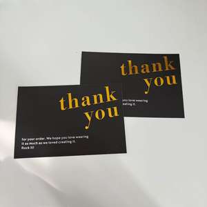 Tarjetas de Agradecimiento Personalizadas de 4x6 Pulgadas para Joyería, Ropa y Boutiques, Color Negro, Venta al Por Mayor de Fábrica para Pequeñas Empresas - Product Image 3