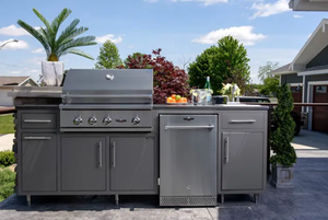 Armarios de cocina exteriores de metal movibles-<span class=keywords><strong>Fregadero</strong></span> de barbacoa <span class=keywords><strong>exterior</strong></span> de acero inoxidable - Product Image 3
