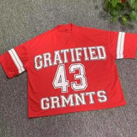 T-shirts de sport amples en maille à séchage rapide avec lettres et numéros personnalisés pour hommes, T-shirts personnalisés pour hommes fabriqués en usine