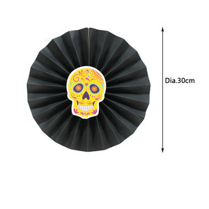 Éventail en papier EAST TERN <span class=keywords><strong>Jour</strong></span> des Morts pour les décorations de fête de remise des diplômes et de Thanksgiving - Product Image 2