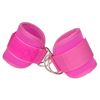 LADYGLOW Sangles de cheville réglables pour machines à câble Rose Gym Néoprène Fitness Sangle de cheville rembourrée