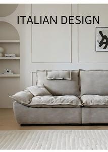 Divano MYUZ Grande Stile Barca a Vela 2025, Divano da Soggiorno in Tessuto Chenille Stile Italiano con Seduta Extra Profonda <span class=keywords><strong>e</strong></span> Schienale Mobile - Product Image 3